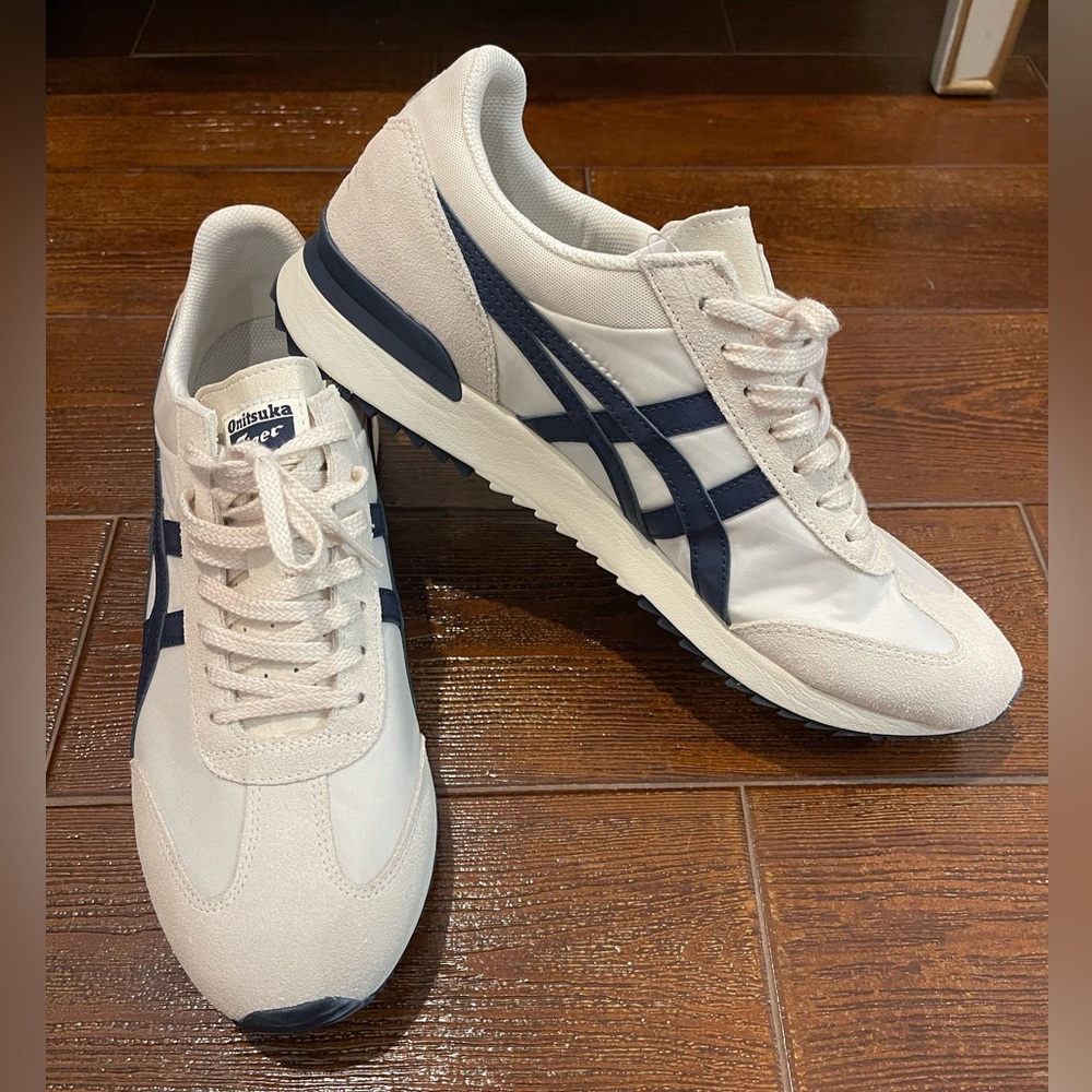 Onitsuka Tiger by Asics Cream and Navy (Birch/Peacoat) California 78 EX Sneakers